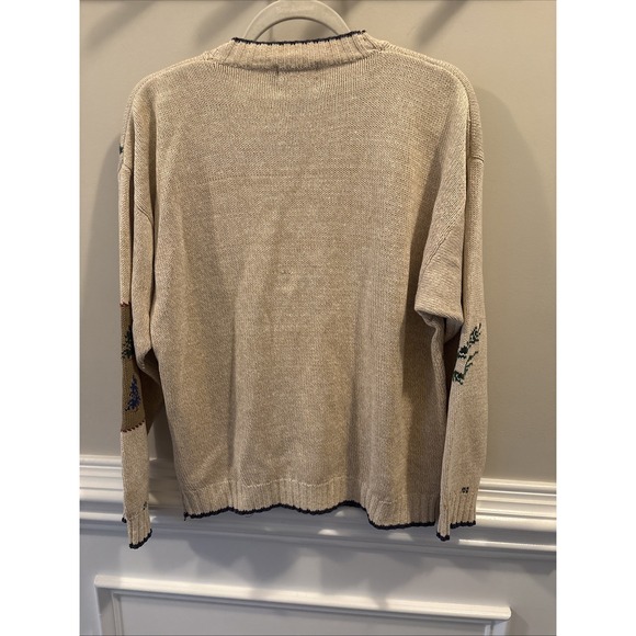 VTG  Woolrich Cottage Core Cardigan Sweater Women's S Beige Patchwork - Picture 7 of 7